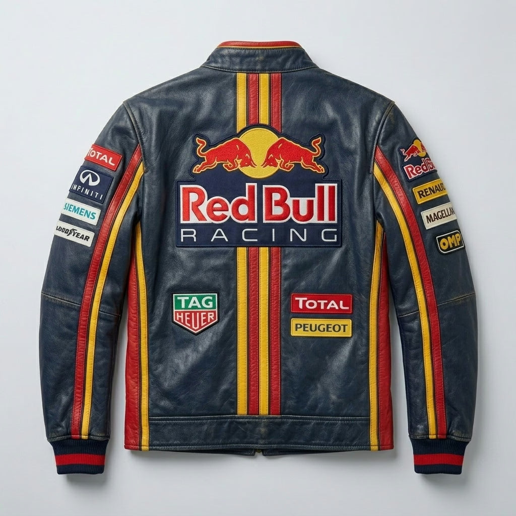 Red Bull Racing Vintage Leather Jacket