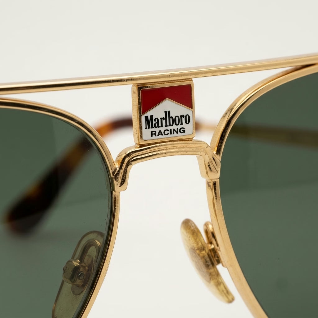Vintage Marlboro Racing Aviator Sunglasses