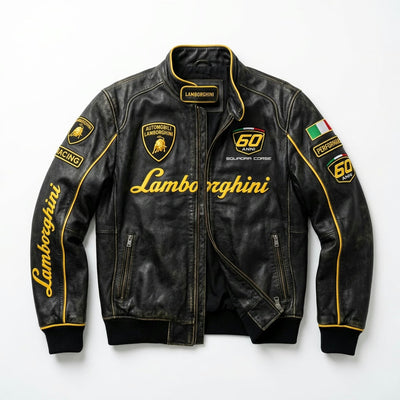 Lamborghini Vintage Racing Leather Jacket