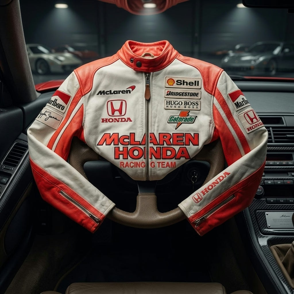 McLaren Honda Vintage Racing Leather Jacket