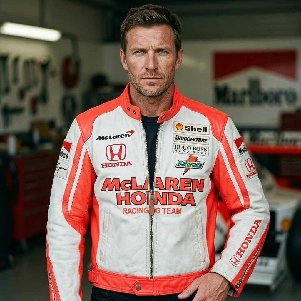 McLaren Honda Vintage Racing Leather Jacket