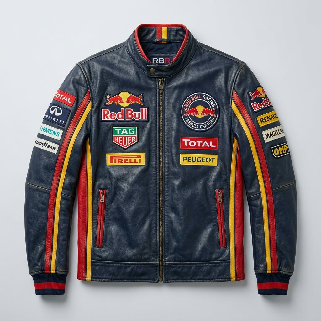 Red Bull Racing Vintage Leather Jacket