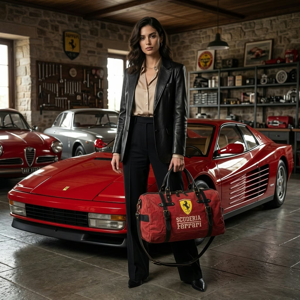 Vintage Ferrari Formula 1 Weekend Bag